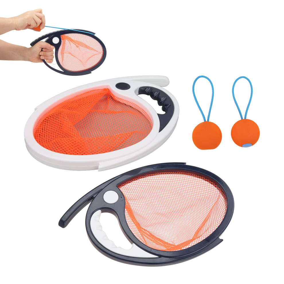 Toss Catch Ball Toy Set Interactive Educational Competitive Straps Adjustable Catch Ball Game for Courtyard Beach