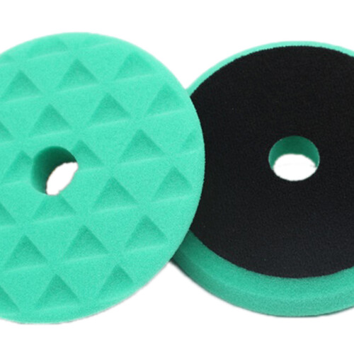 Disco triangular de pulido para coche de esponja verde de 5 pulgadas 2