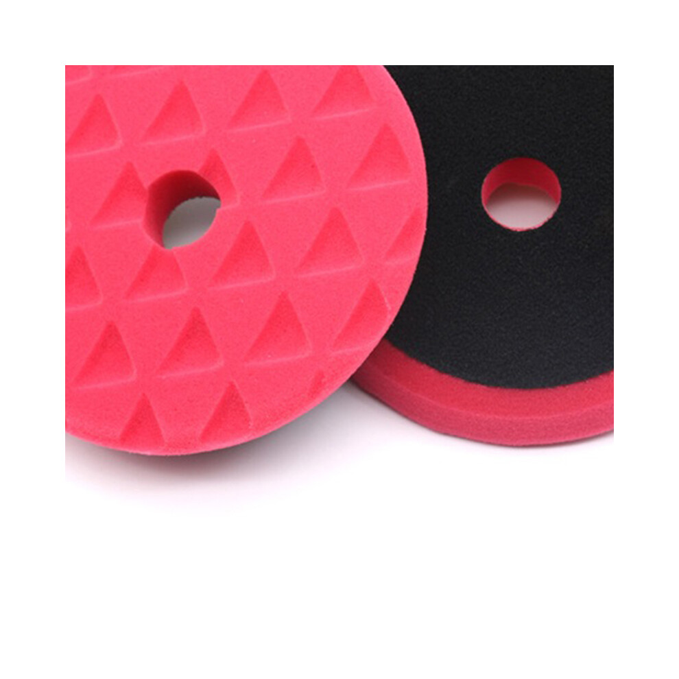 Car Polishing Pad Polisher Machine Waxing Buffing Cleaning Drill Adapter Triangle Sponge Disk 6In Red 8391320818324