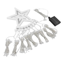 Christmas Tree Waterfall Lights Solar 350LED 8 Modes Waterproof Waterfall String Lights With Remote Control for Outdoor White Light