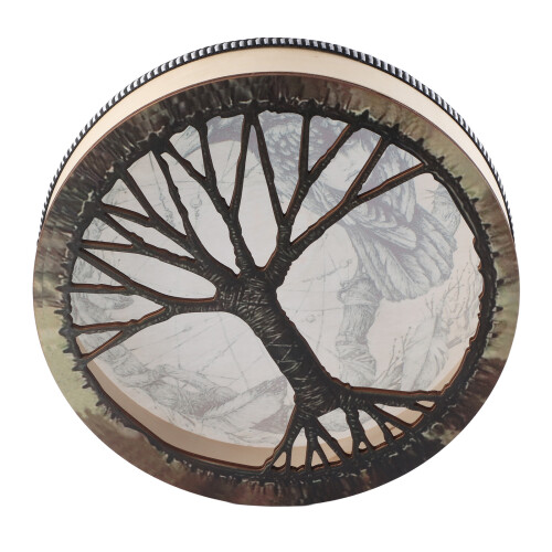 Shaman Drum with Drum Stick Deep Bass Healing Tool Decoration 2