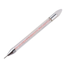 Set de rotuladores para arte de uñas de doble punta, 38 g, 14,6 x 1 cm, plateado