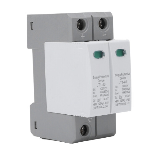 DC Surge Protective Device Modular Design Flame Retardant Quick Response Arrester Device 2P 40KA 1000V 1