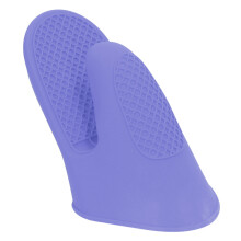 2er-Pack Dicke Silikon-Ofenhandschuhe, hitzebeständig, rutschfest, Küche, Lila