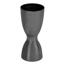 Edelstahl U-förmiger Cocktail-Doppelmessbecher, 39x41x93mm, Schwarz