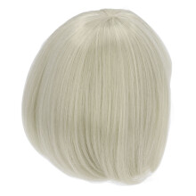 Peluca verde para BJD 1/3 cabello liso corto con flequillo fibra suave fácil de cortar