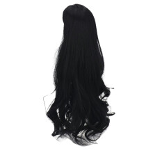 1/3-Puppenperücke 8-9 Zoll natürliches Schwarz 107 g lange Locken