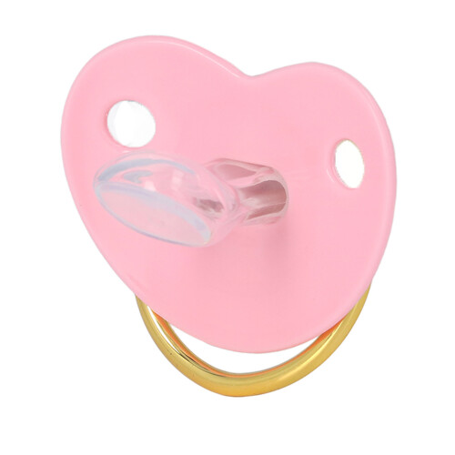 Chupete de silicona en forma de corazón 6-18m rosa 2