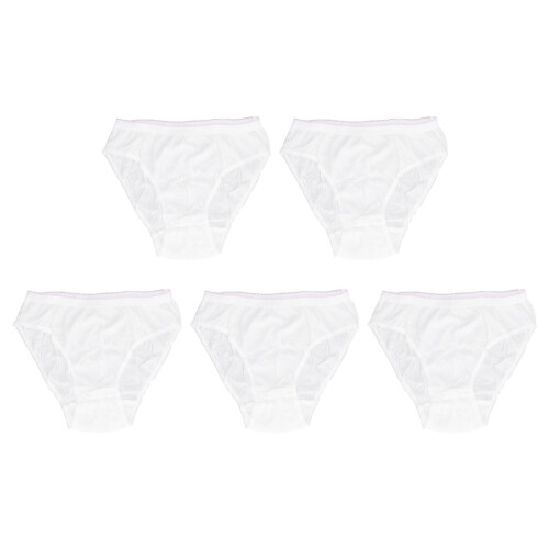 5 piezas de ropa interior de algodón desechable para maternidad rosa talla XL 1