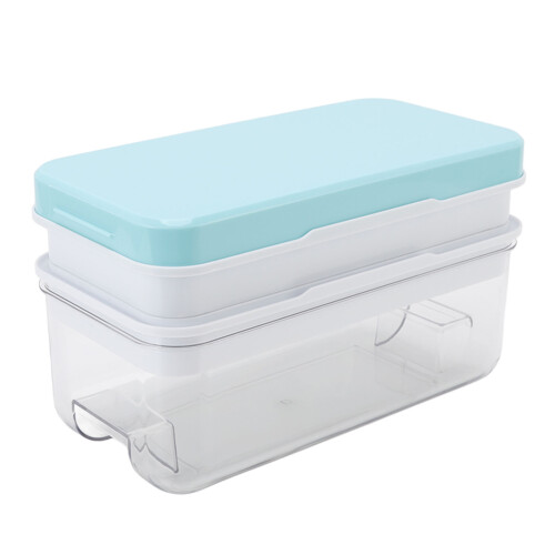 2-Schicht-Eiswürfelform 64 Eiswürfel Blau 26x13,5x15 cm 2