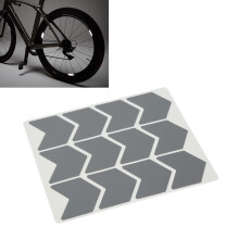 12 piezas de pegatinas reflectantes para bicicletas, 5,5 x 5,9 cm