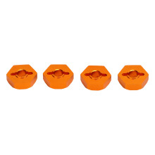 4 piezas de aluminio, adaptadores de buje hexagonales de 12 mm, dorados, 1/16