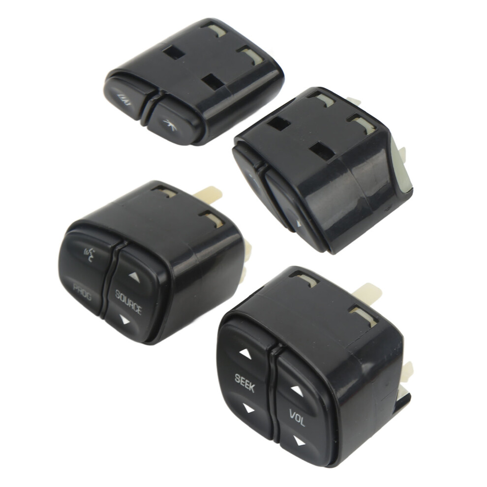 4Pcs Steering Wheel Switch Button Set 21997738 Replacement For Silverado 1500 2003Â2009 Black 7621320832091
