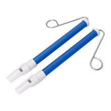 Azul 2 piezas silbato deslizante para niños juguete musical ABS y metal seguro y fácil de tocar