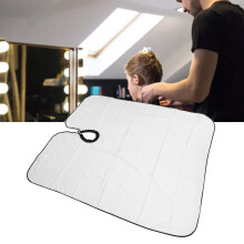 Delantal impermeable para peluquería con ajuste regulable, tela blanca