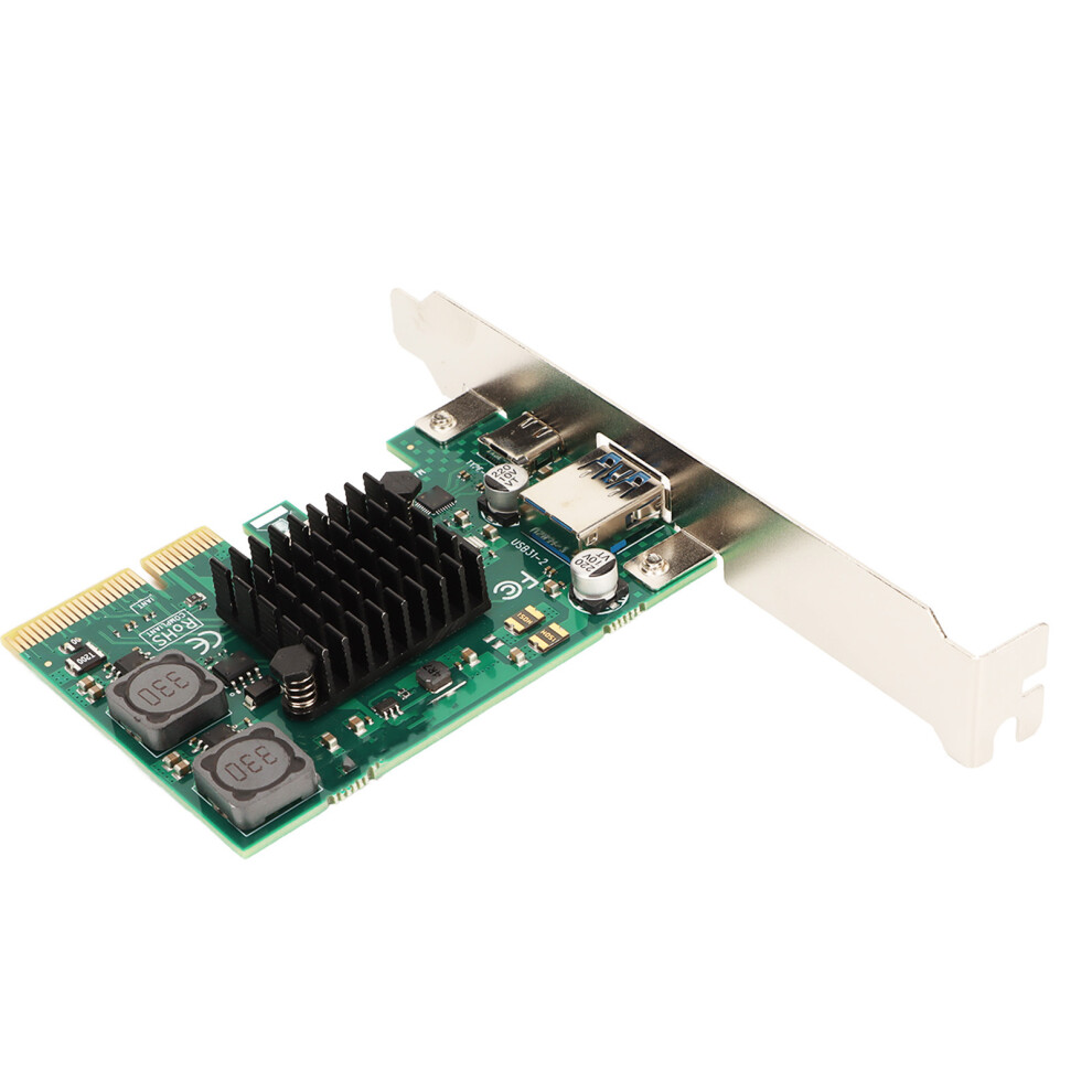 Pcie To Usb 3.1 Expansion Card Self Powered 2 Ports 1Xusb C 1Xusb A 10Gbps Usb 3.1 Gen 2 Pcie Adapter Card 7631320837989