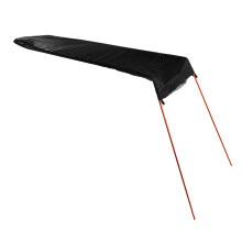 Kayak Sun Shade Canopy Waterproof Oxford Fabric Foldable Easy to Install Portable Kayak Sunshade Awning for Boat Canoe Black