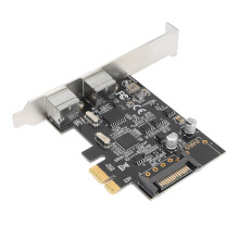 PCIE Dual-Port PS2 Erweiterungskarte mit SATA-Stromversorgung, Plug & Play