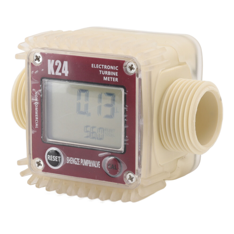 Digital Turbine Flow Meter 20Bar High Accuracy Lcd Display G1 Male Thread Digital Fuel Flow Meter With 4 Measure Unit 8791320842884