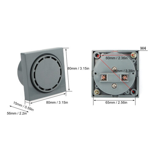 Zumbador de 24 V DC 85dB alarma pitido continuo para PC 2