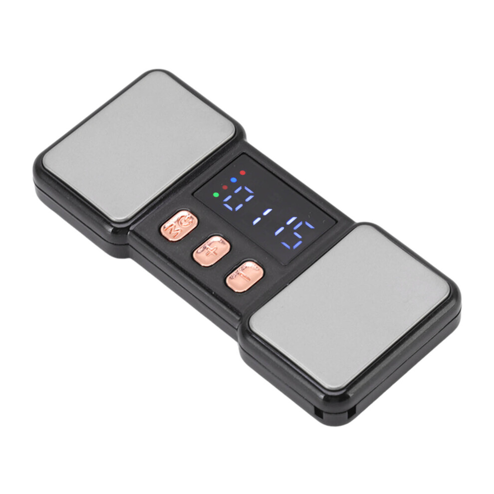 Black Finger Massager Micro Current Electric Pulse Knuckle Fingertip Massage Device For Home Office Metallic