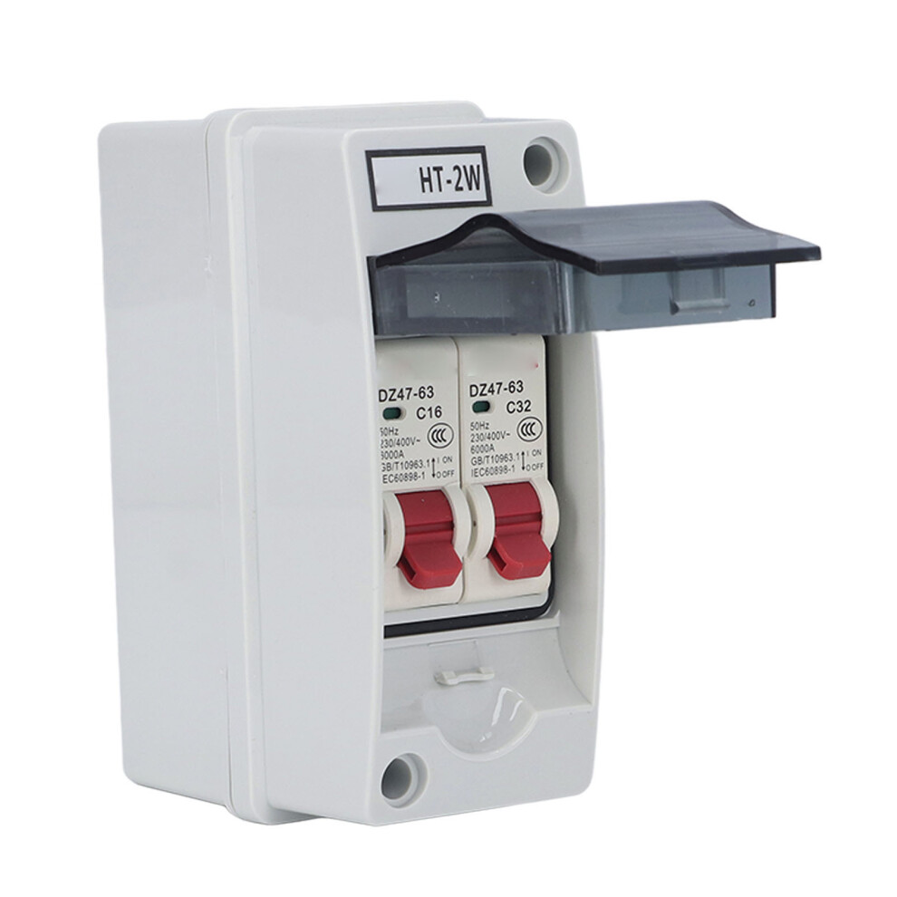 Distribution Box Ip65 Waterproof 2 Way Flame Retardant Mcb C Type Distribution Case For Outdoor Use 16A 32A 4241320843755