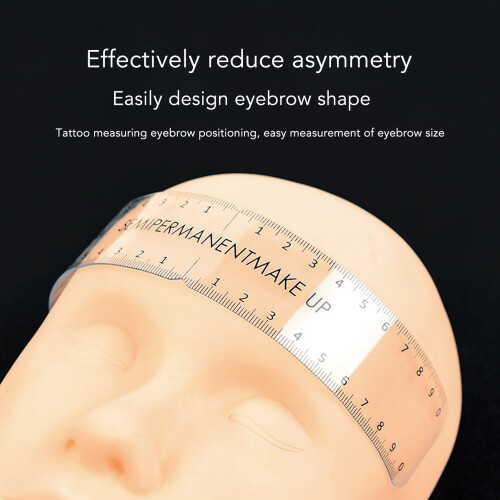 Regla para cejas de ABS, plantilla reutilizable para esténcil, DIY 2