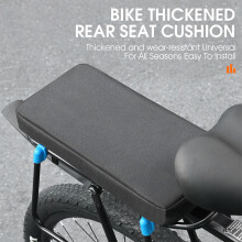 Cojín de asiento trasero 170 g, 320x155x35 mm, Negro/Cian