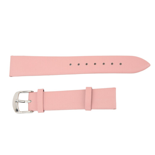 Leder-Uhrenarmband 16 mm hellrosa geruchlos 1