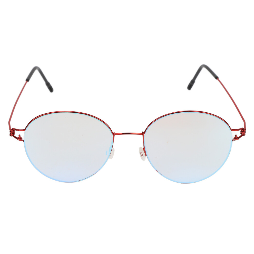 Color Blind Glasses Indoor Outdoor Stainless Steel PC Red Green Color Blindness Correcting Glasses Red Frame