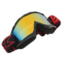 Motocross-Goggles PC 285 g Schwarzes Gestell Rot