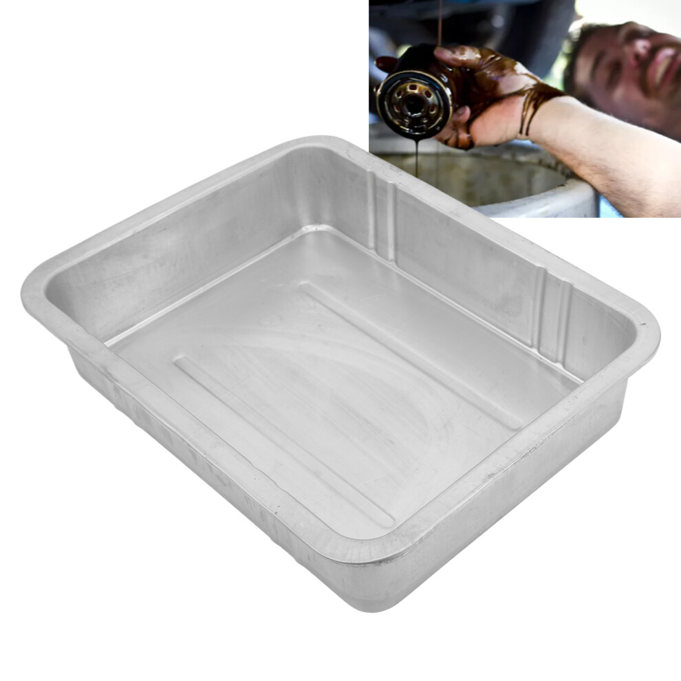 Oil Drain Pan Leak Free Portable Universal Metal Construction Automotive Oil Change Container 10L 6901320846054