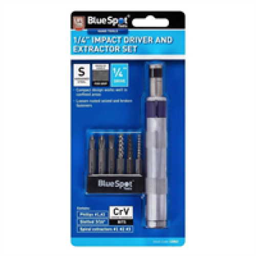BlueSpot Blue Spot Tools 1/4 Inch Impact Driver And Extractor Set 2