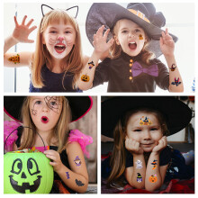 10 Blätter Halloween-temporäre Tattoos für Kinder