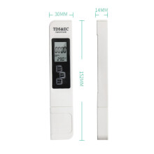 3-in-1 TDS-EC-Messgerät Tragbar 30x14x152mm Weiß