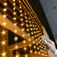LED-Sterne-Lichterkette, 100 LEDs, 3 m x 1 m, Warmweiß