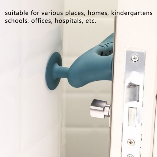 blaue Silikon-Türgriffabdeckung mit Saugnapf 2