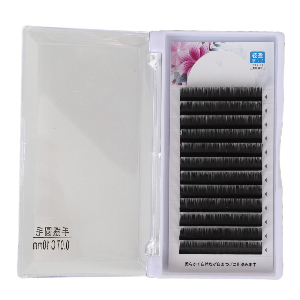 False Eyelashes Safe Matte Chemical Fiber 0.07C 10mm Grafting Extension False Eyelash for Beginners Beauty Shop