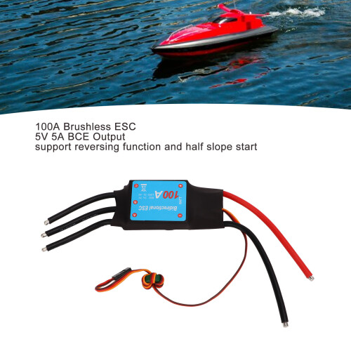 100A bürstenloser ESC 79x39mm, 5V/5A BEC, schwarz 2