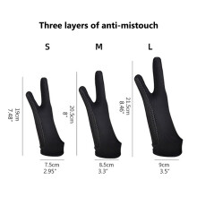 Guantes con rechazo de palma para dos dedos, 8,5 g/pieza, S/M/L