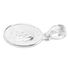 Wunderbare Medaille 925er Silber Ovaler Anhänger 2,1 x 0,9 cm