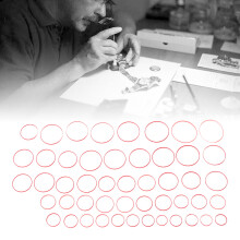 Junta tórica para reloj, 49 piezas, espesor 0,9 mm, arandelas de goma impermeables, 16–40 mm, rojo