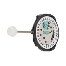 Movimiento de cuarzo SL25, calendario 3H, plata, 18,5 mm