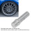 TT/A3 20 Stück Stud-Konversion 32 mm Schaft 50 mm Schwarz 12