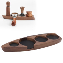 Walnuss 58 mm Tamper-Halter Matte-Ständer 2,3 Zoll
