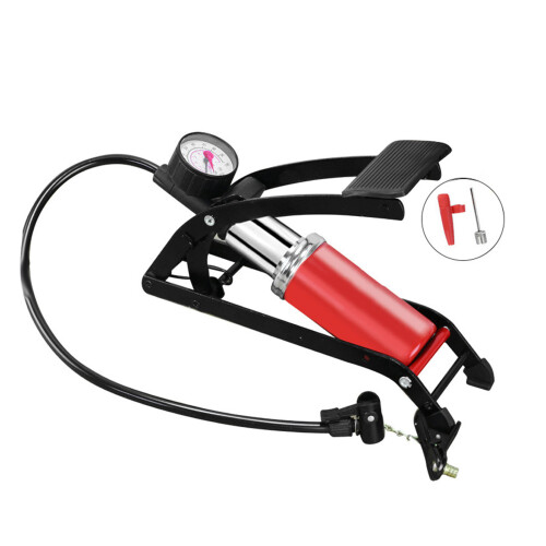 Fahrrad-Standpumpe mit Manometer, Einzylinder 1