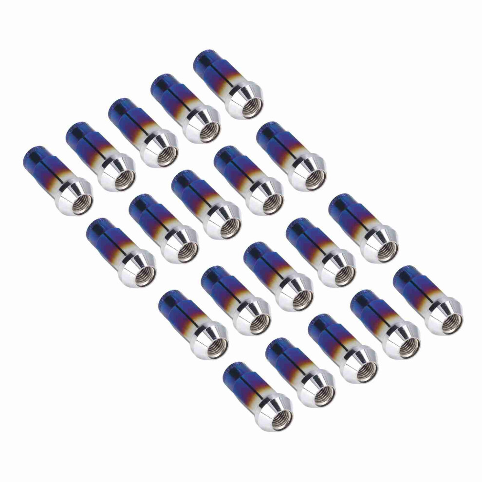 20Pcs M12x1.5 Wheel Lug Nuts With Wrench Socket High Hardeness Replacement For Ford Focus Bluing 3501320861328