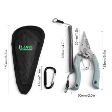 ilure Edelstahl Angelzange 138 mm Blau