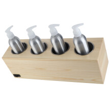 Massage Oil Heater 4 Bottles Constant Temperature Quick Heating Removable Lotion Warmer 110‑240V UK Plug