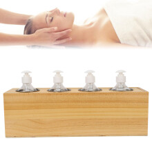 Massage Oil Heater 4 Bottles Constant Temperature Quick Heating Removable Lotion Warmer 110‑240V EU Plug